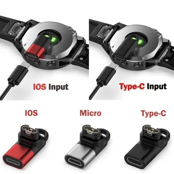 Micro USB / C típusú / IOS anya 4pin töltő átalakító adapterkábel Garmin Fenix 7 7X 6 6X 5 5X Venu 2/2SVivoactive 3/4/4s