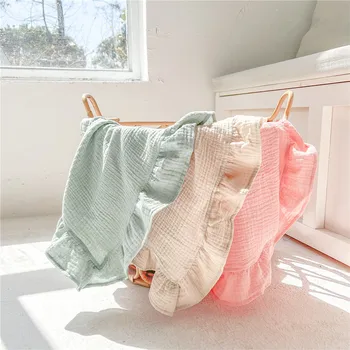 Muszlin újszülött pólya pamut takaró nyári nyomtatott baba újszülött babák cuccok takarók & pólyák muszlin négyzetek paplan kiságy