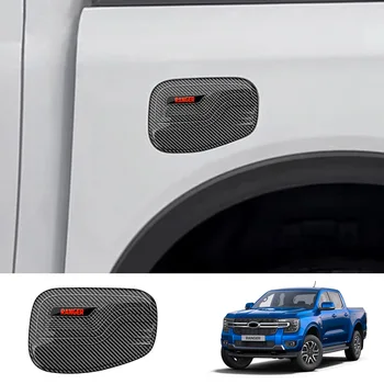ABS üzemanyagtartály sapka fedél matrica szénszálas minta a Ford Ranger 2023 autóstílushoz Exteriror dekorációs kiegészítők