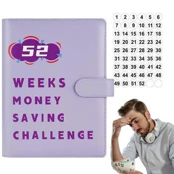 Megtakarítási kihívások Iratrendező költségvetési iratgyűjtő megtakarítási kihívások Lefoglalni PU bőr 52 boríték Vízálló A5 hordozható pénzmegtakarítás