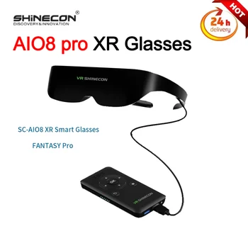 VR shineccon AIO8 Pro szemüveg vezetékes kijelző verzió 3D headset óriás képernyő sztereó mozi virtuális valóság VR szemüveg Androidra