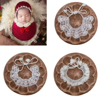 Unisex Mohair nyakörv fotó kellékek dekoratív gallér baba újszülött zuhany ajándékhoz